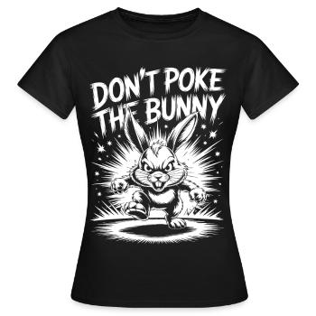 Warnung vor dem aggressiven Kaninchen - Frauen T-Shirt - Schwarz - Vorne - AI Model Female 172 dark (172cm)