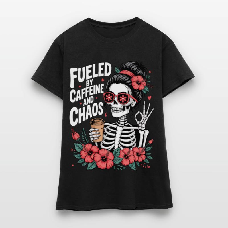 Mutter Koffein Mutter Skelett Kaffee Frauen T-Shirt