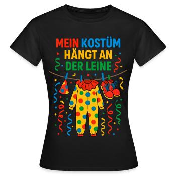 Mon costume est dans la laisse Pas de costume - T-shirt Femme - noir - Devant - AI Model Female 172 dark (172cm)