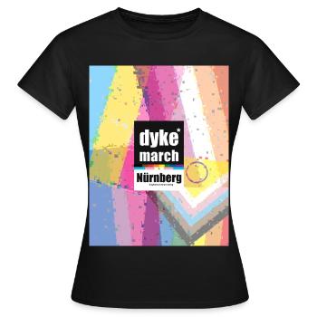 Dyke March Nbg 2026 - Frauen T-Shirt - Schwarz - Vorne - AI Model Female 172 dark (172cm)
