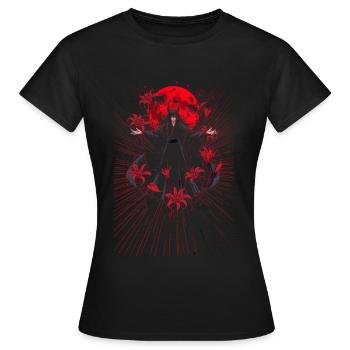 Roter Mond Magier Umhang - Frauen T-Shirt - Schwarz - Vorne - AI Model Female 172 dark (172cm)