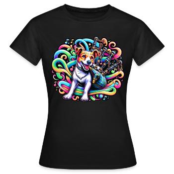 Sound Wave Fidelity: Bagpipe Melody - Women's T-Shirt - black - Front - AI Model Female 172 dark (172cm)