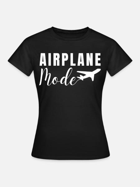 FLUGZEUGMODUS. REISEURLAUB - Frauen T-Shirt - Schwarz
