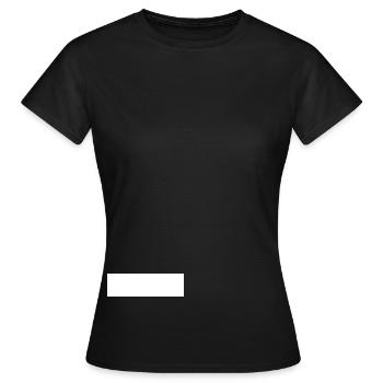 Weißer Streifen an der Taille horizontal - Frauen T-Shirt - Schwarz - Vorne - AI Model Female 172 dark (172cm)
