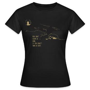 Fixez-vous un objectif. Or! - T-shirt Femme - noir - Devant - AI Model Female 172 dark (172cm)
