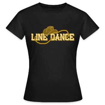 Line Dance - Frauen T-Shirt - Schwarz - Vorne - AI Model Female 172 dark (172cm)