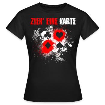 Magic Card Deck Wizard - Women's T-Shirt - black - Front - AI Model Female 172 dark (172cm)
