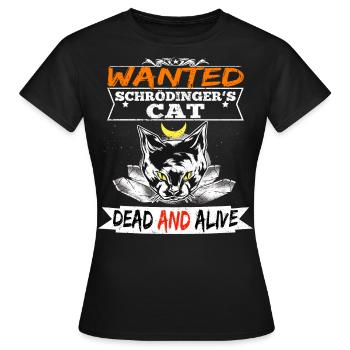 Schrödingers Katze Dead Alive Science T-Shirt - Frauen T-Shirt - Schwarz - Vorne - AI Model Female 172 dark (172cm)