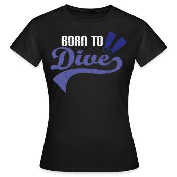Taucher tauchen - Frauen T-Shirt - Schwarz - Vorne - AI Model Female 172 dark (172cm)