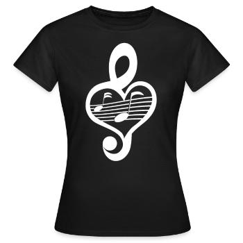 musicien - T-shirt Femme - noir - Devant - AI Model Female 172 dark (172cm)