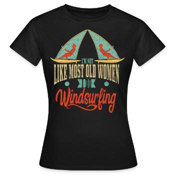 Planche à voile femme planche à voile - T-shirt Femme - noir - Devant - AI Model Female 172 dark (172cm)