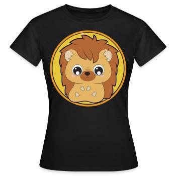 Hérisson mignon animaux mignons - T-shirt Femme - noir - Devant - AI Model Female 172 dark (172cm)