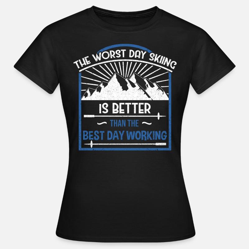 Skiing Ski - Women's T-Shirt - black