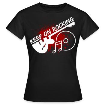 Guitare rock guitare rock guitariste - T-shirt Femme - noir - Devant - AI Model Female 172 dark (172cm)
