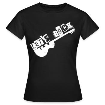 Rock rock RockRoll guitare cadeau de rocker - T-shirt Femme - noir - Devant - AI Model Female 172 dark (172cm)