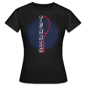 Tennis tennis raquettes - T-shirt Femme - noir - Devant - AI Model Female 172 dark (172cm)
