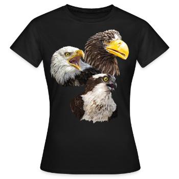 Oiseaux de proie - T-shirt Femme - noir - Devant - AI Model Female 172 dark (172cm)