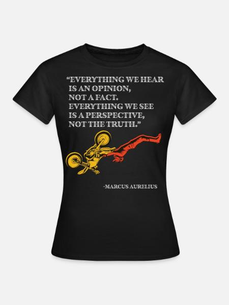 Citazione stoica di Marco Aurelio, Illusion, Point of - Dame-T-shirt - sort
