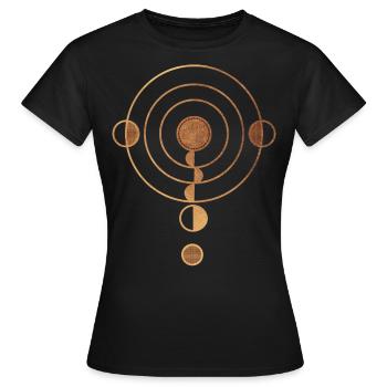 Kornkreis Sacred Geometry Stargazer - Frauen T-Shirt - Schwarz - Vorne - AI Model Female 172 dark (172cm)