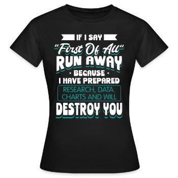 Rede Und Debatte Debattierer - Frauen T-Shirt - Schwarz - Vorne - AI Model Female 172 dark (172cm)