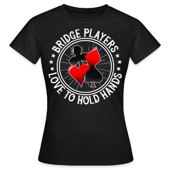 Jeu de cartes Bridge Player - T-shirt Femme - noir - Devant - AI Model Female 172 dark (172cm)