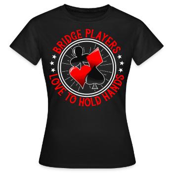 Jeu de cartes Bridge Player - T-shirt Femme - noir - Devant - AI Model Female 172 dark (172cm)