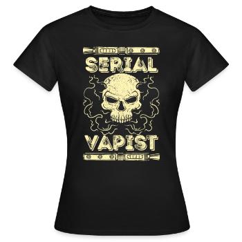 Vaping Serial Vapist E-zigarette - Frauen T-Shirt - Schwarz - Vorne - AI Model Female 172 dark (172cm)