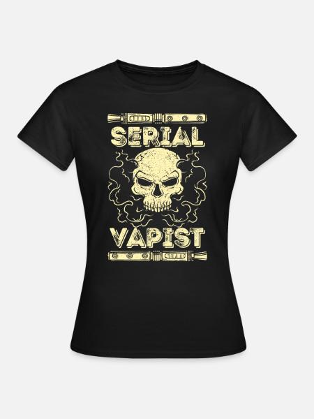 Vaping Serial Vapist E-zigarette - Frauen T-Shirt - Schwarz