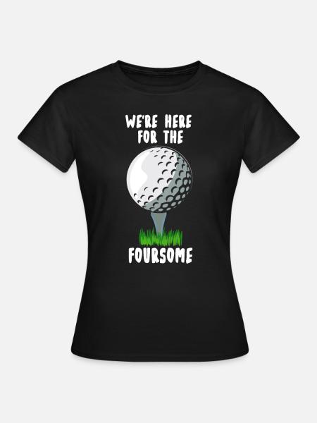 Golf Golfen lustiges Golfspieler - Dame-T-shirt - sort