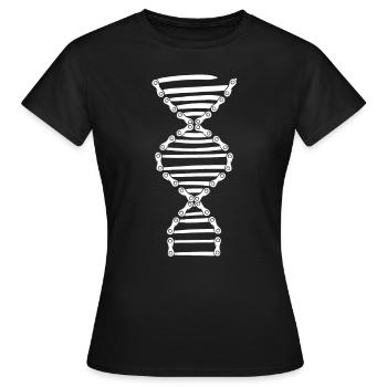 Diagramme ADN de chaîne de vélo cyclisme - T-shirt Femme - noir - Devant - AI Model Female 172 dark (172cm)