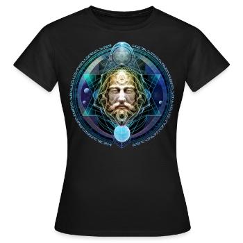 Entité Elfe Machine de Dimension Supérieure - T-shirt Femme - noir - Devant - AI Model Female 172 dark (172cm)