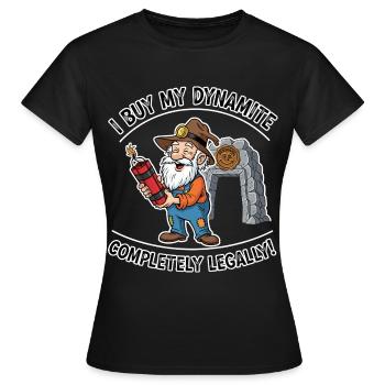 Dynamit-Miner ! - Frauen T-Shirt - Schwarz - Vorne - AI Model Female 172 dark (172cm)
