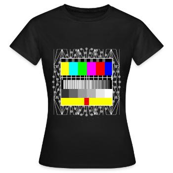 Fernseher - Frauen T-Shirt - Schwarz - Vorne - AI Model Female 172 dark (172cm)