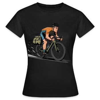 Cycliste Vélo de route Vélo de route Vélo de route - T-shirt Femme - noir - Devant - AI Model Female 172 dark (172cm)