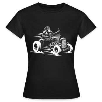 Affe am Steuer - Frauen T-Shirt - Schwarz - Vorne - AI Model Female 172 dark (172cm)