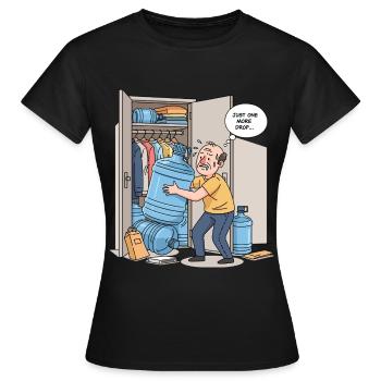 Juste une goutte d’eau... - T-shirt Femme - noir - Devant - AI Model Female 172 dark (172cm)