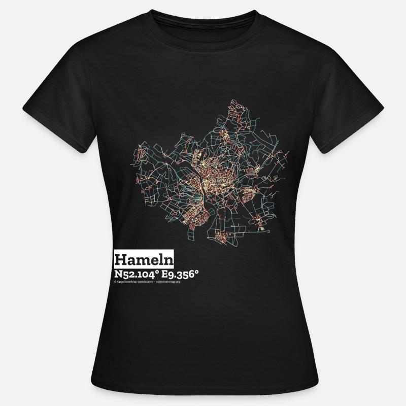 Hameln Basic Pastels - Frauen T-Shirt - Schwarz