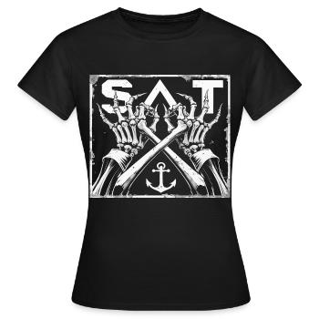 St.Pauli Kiez Hamburg Totenkopf Sankt Pauli - T-shirt Femme - noir - Devant - AI Model Female 172 dark (172cm)