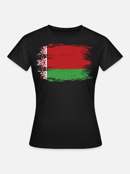 Belarus Flagge used look - Frauen T-Shirt - Schwarz