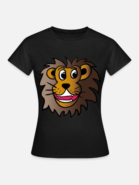Lustiger Löwe - Frauen T-Shirt - Schwarz