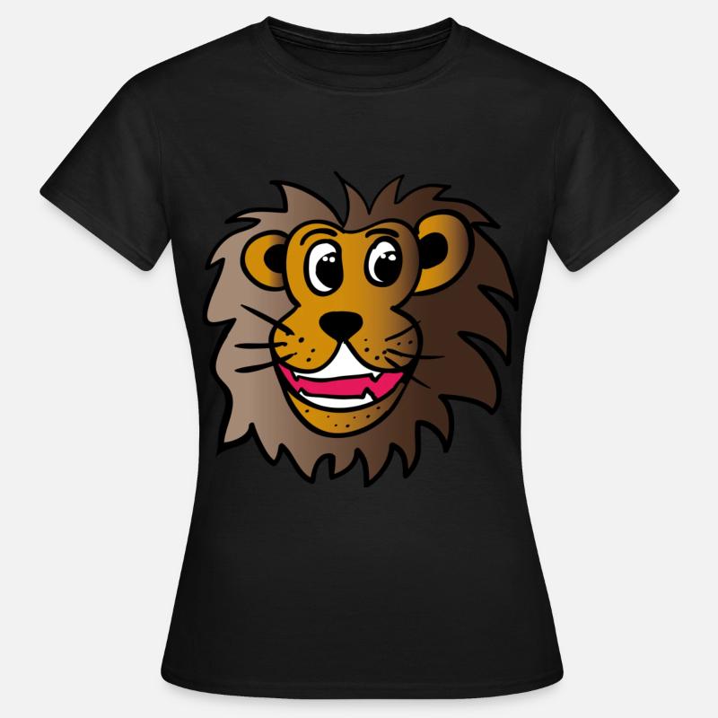 Funny lion - Women's T-Shirt - black