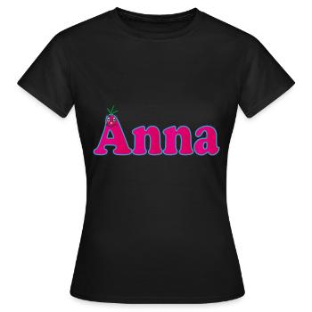 Prénom Anna - T-shirt Femme - noir - Devant - AI Model Female 172 dark (172cm)