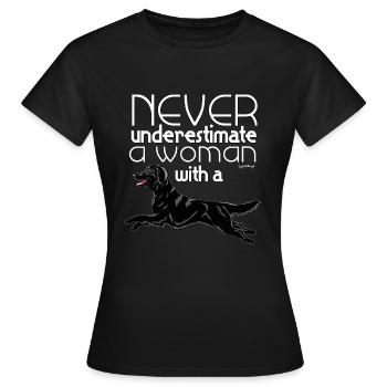 Flattie Underestimate 2 - Frauen T-Shirt - Schwarz - Vorne - AI Model Female 172 dark (172cm)