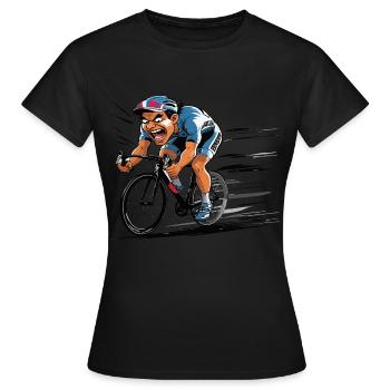Cycliste Vélo de route Vélo de route Vélo de route - T-shirt Femme - noir - Devant - AI Model Female 172 dark (172cm)