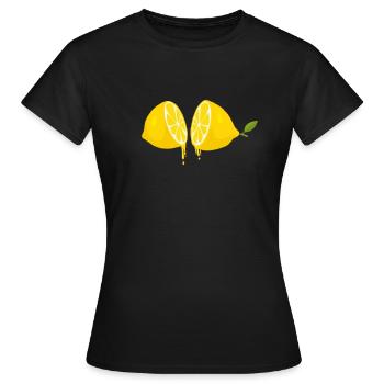 Zitrone Zitronen Limonade Erfrischung Getränk - Frauen T-Shirt - Schwarz - Vorne - AI Model Female 172 dark (172cm)