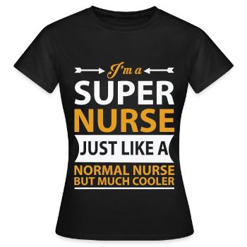 Nurse funny funny super cool gift - Women's T-Shirt - black - Front - AI Model Female 172 dark (172cm)