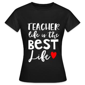 Teacher Gift Education School Sayings Teacher Training - Women's T-Shirt - black - Front - AI Model Female 172 dark (172cm)