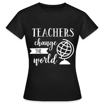 Teacher Gift Education School Sayings Teacher Training - Women's T-Shirt - black - Front - AI Model Female 172 dark (172cm)