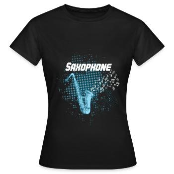 Saxophonist Saxophonist - Frauen T-Shirt - Schwarz - Vorne - AI Model Female 172 dark (172cm)