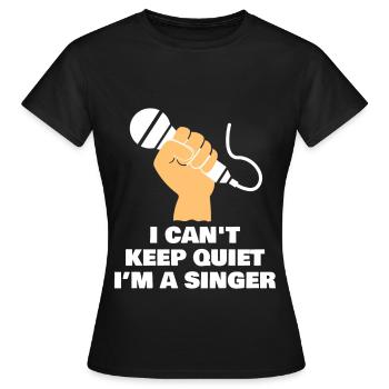 Je suis un chanteur, un chanteur - T-shirt Femme - noir - Devant - AI Model Female 172 dark (172cm)